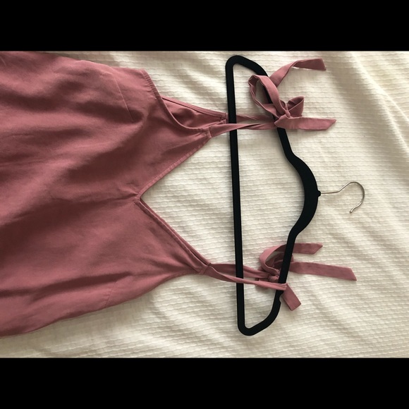 TOPSHOP Dust Pink Side Button Up Dress - Picture 4 of 6